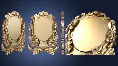 3D model Frame with oak leaves elongated (STL)